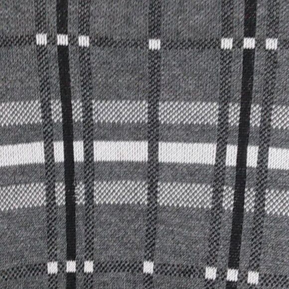 Cardigan Large Croft & Barrow Longline Plaid Black White & Gray - Picture 12 of 15